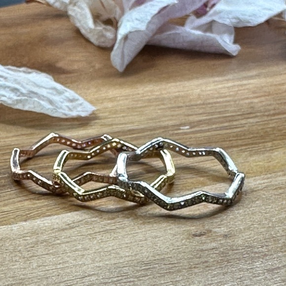 Stackable rings (3) NEW Sterling Silver - Picture 11 of 12